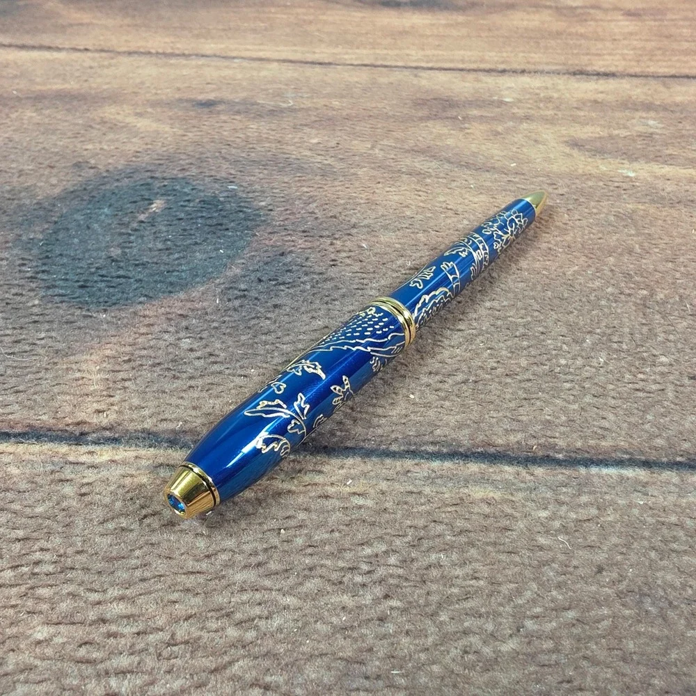 Cross Sauvage Ballpoint Pen Year of the Dragon Blue Gold Good Special Edition